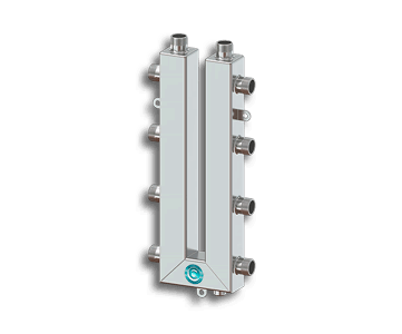 Гидрострелка Гидроразделитель Гидравлический коллектор кольцевой на 4 выхода с дополнительной муфтой
