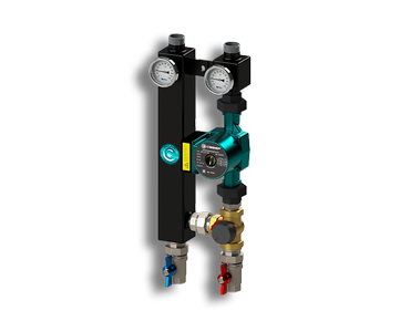 Гидрострелка Гидроразделитель Насосная группа с трехходовым смесительным клапаном Север S 254