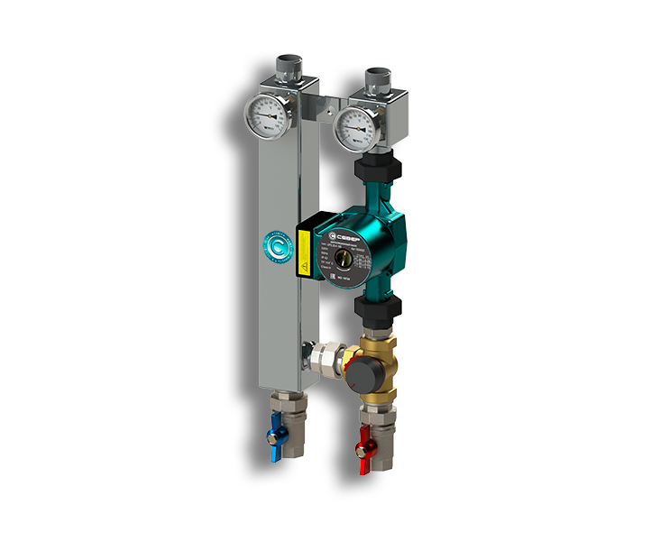 Гидрострелка Гидроразделитель Насосная группа с трехходовым смесительным клапаном Север S 256