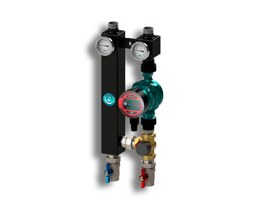 Гидрострелка Гидроразделитель Насосная группа с трехходовым смесительным клапаном Север S Smart256