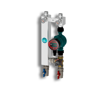 Гидрострелка Гидроразделитель Насосная группа с трехходовым смесительным клапаном Север S Smart256 Aisi