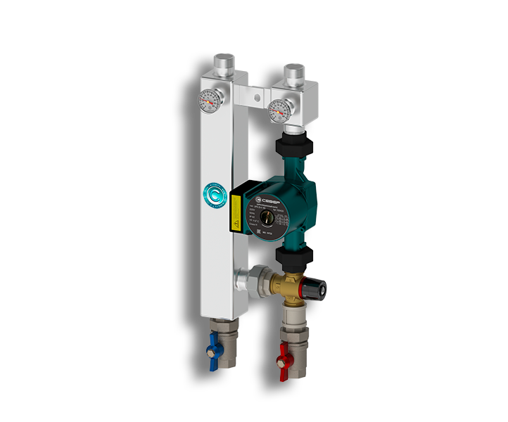 Гидрострелка Гидроразделитель Насосная группа с термостатическим смесительным клапаном Север S 256