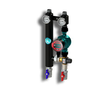 Гидрострелка Гидроразделитель Насосная группа с термостатическим смесительным клапаном Север R-TS Smart 256