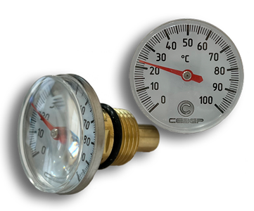 Гидрострелка Гидроразделитель Термометр биметаллический с погружной гильзой Север